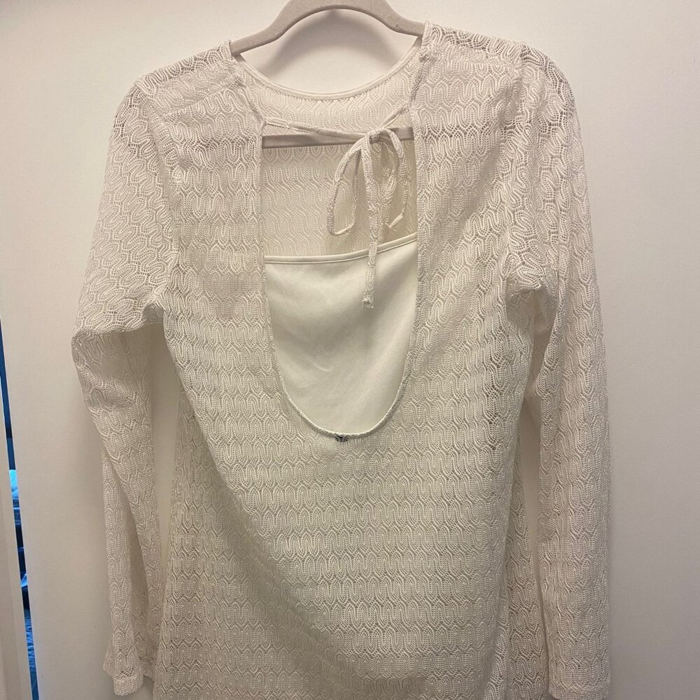 Crochet Two-Layer White Dress 🌸👗